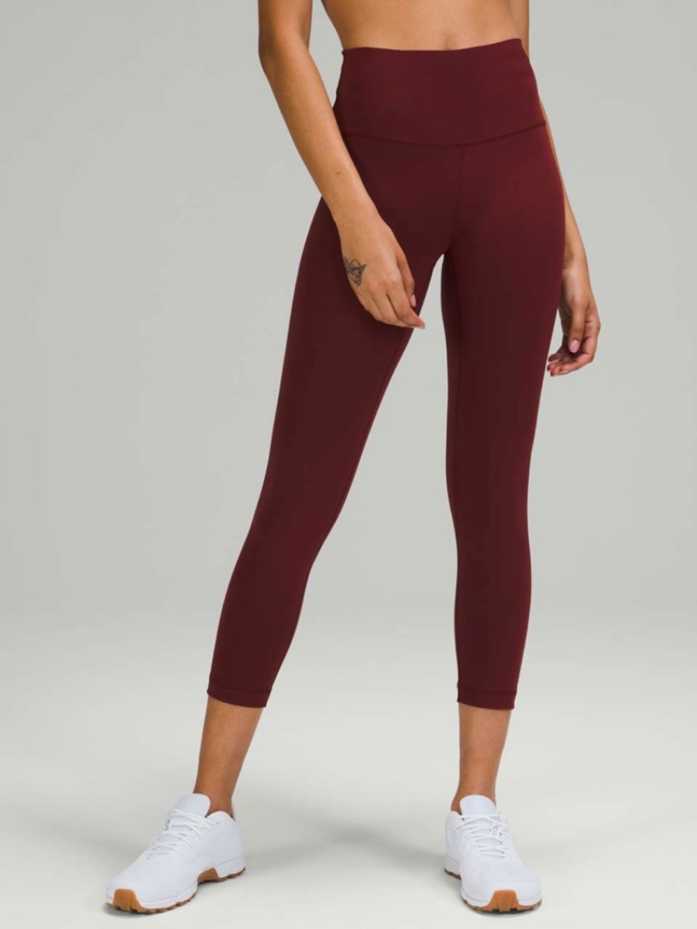 Lululemon Wunder Train High-Rise Crop 23" Red Merlot